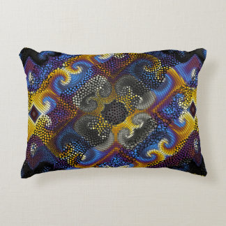 Verzierter nahtloser Texturhintergrund. Vogelwelle Dekokissen