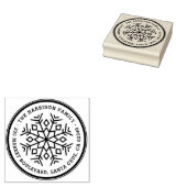 Verzierter Name und Rücksendeadresse der Snowflake Gummistempel (Stempel)