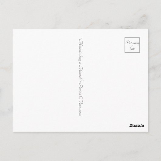 Verzierter Pen und Tinte Chanukah Menorah auf Blue Postkarte (Rückseite)