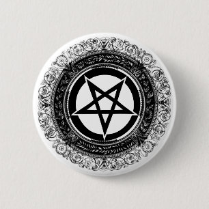 Verzierter Pentagram Button