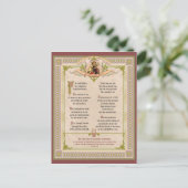 Verzierter Psalm 23 Postkarte (Stehend Vorderseite)