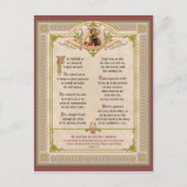 Verzierter Psalm 23 Postkarte (Vorderseite)