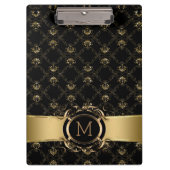 Verzierter Rahmen aus schwarzem und goldfarbenem D Klemmbrett (Vorderseite)