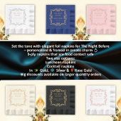 Verzierter Rahmen | Die Nacht vor der Hochzeit Servietten Mit Folie