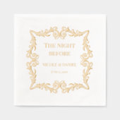 Verzierter Rahmen | Die Nacht vor der Hochzeit Servietten Mit Folie (Vorderseite)
