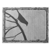 Verzierter Rahmen mit schwarzem Keil oben auf Vint Notizblock (Vorderseite)