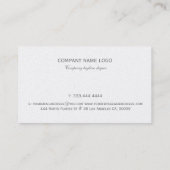 Verzierter Rahmen mit weißem Glitzer Visitenkarte (Rückseite)