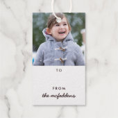 Verzierter Rahmen verbergen Weihnachtsgeschenk-Tag Geschenkanhänger (Rückseite)