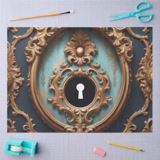 Verzierter Rokoko Dekoupage Paper - Barock Seidenpapier (Basteln)