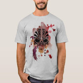 Verzierter Schädel ~ Aquarellblut Spritzer T-Shirt (Vorderseite)
