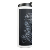 Verzierter Schädelwärmer Thermosbecher (Nach links gedreht)