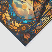 Verzierter Schmetterling im Buntglasstil Seidenpapier (Ausschnitt)