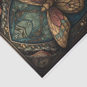 Verzierter Schmetterling in gedämpften Tönen Seidenpapier (Ausschnitt)