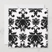 verzierter Schwarz-weißer Staudamm Einladung (Rückseite)