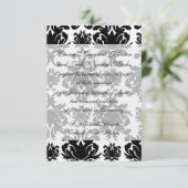 verzierter Schwarz-weißer Staudamm Einladung (Stehend Vorderseite)