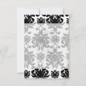 verzierter Schwarz-weißer Staudamm Einladung (Rückseite)