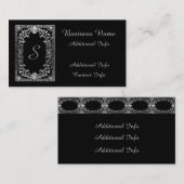 Verzierter Silberrahmen Visitenkarte (Vorne/Hinten)