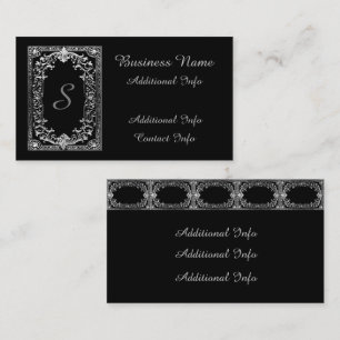 Verzierter Silberrahmen Visitenkarte