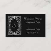 Verzierter Silberrahmen Visitenkarte (Vorderseite)