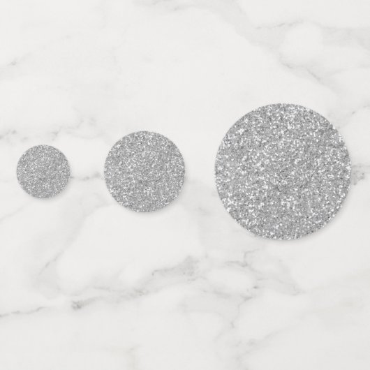 Verzierter Silberschneeflocken Konfetti (Rückseiten)