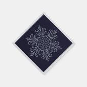 Verzierter Silberschneeflocken Napkins Serviette (Ecke)