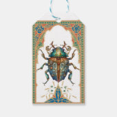 Verzierter Steampunkblau Geschenkanhänger (Vorderseite)