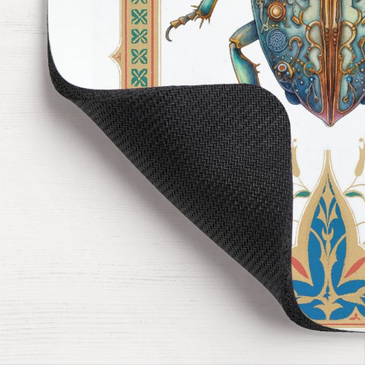 Verzierter Steampunkblau Mousepad (Ecke)