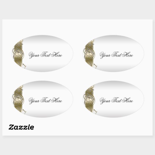 Verzierter Sticker für Gold Silber (Blatt)