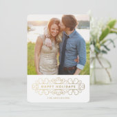 Verzierter Urlaub Feiertagskarte (Stehend Vorderseite)