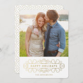 Verzierter Urlaub Feiertagskarte (Vorne/Hinten)