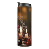 Verzierter Viktorianischer Spiegel Lila Rose Kerze Thermosbecher (Nach rechts gedreht)