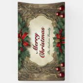 Verzierter Viktorianischer Weihnachtskranz Banner (Vertikal)