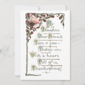 Verzierter Vintager Erntedank Gruß Feiertagskarte (Vorderseite)