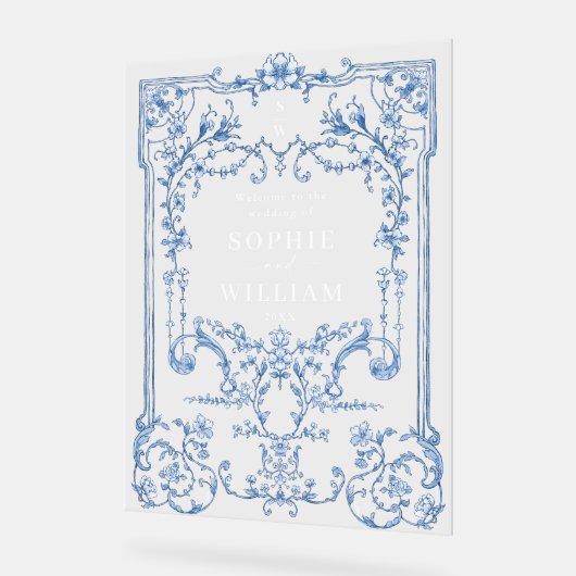 Verzierter Vintager Rahmen Bohemische BEGRÜSSUNG Acrylschild (Winkel)