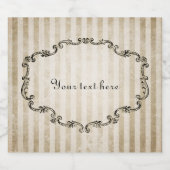 Verzierter Vintager Rahmen individuell anpassbar Schaumweinetikett (Einzelnes Label)