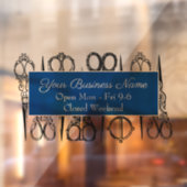 Verzierter Vintager Scheren Stylist Fensteraufkleber (Blatt 2)