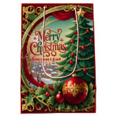 Verzierter Weihnachtsbaum Mittlere Geschenktüte (Rückseite)