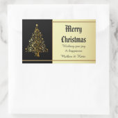 Verzierter Weihnachtsbaum Rechteckiger Aufkleber (Tasche)