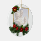 Verzierter Weihnachtsbilderrahmen Keramik Ornament (Rechts)