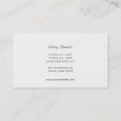 Verzierter Zirkelmotif Grau Moderner Kosmetologe Visitenkarte (Rückseite)