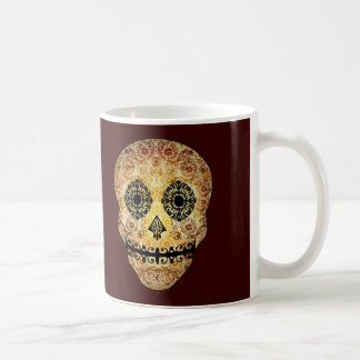 Verzierter Zuckerschädel Kaffeetasse