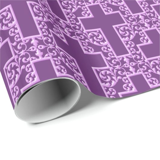 Verziertes 7-Lila Geschenkpapier (Rolleneckpunkt)