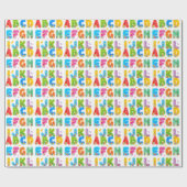 Verziertes ABC-Set, Buchstaben AL Geschenkpapier (Flach)