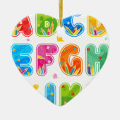 Verziertes ABC-Set, Buchstaben AL Keramikornament (Vorne)