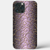 Verziertes antikes Barock Imitate Golden Swirt Case-Mate iPhone Hülle (Rückseite)