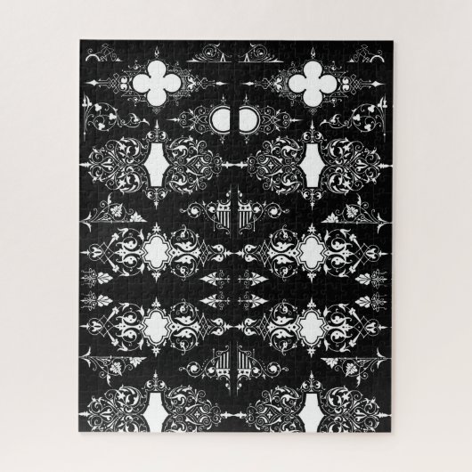 Verziertes antikes Gothic-Dekor Puzzle (Vertikal)