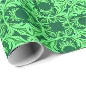 Verziertes arabisches Muster - Smaragdgrün Geschenkpapier (Rolleneckpunkt)
