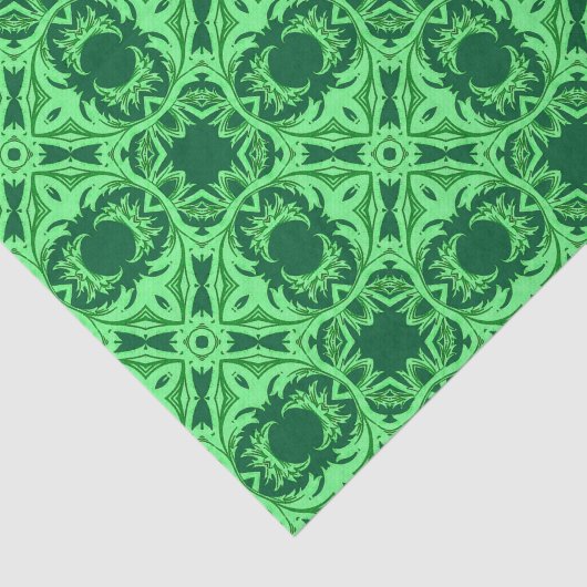 Verziertes arabisches Muster - Smaragdgrün Seidenpapier (Ausschnitt)