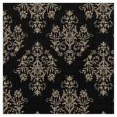 Verziertes Barockschwarzes Damasmuster Stoff (Nahaufnahme)