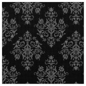 Verziertes Barockschwarzes Damasmuster Stoff (Nahaufnahme)